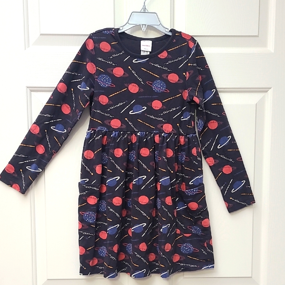 Hanna Andersson Space-Themed Kids Dress With Pockets